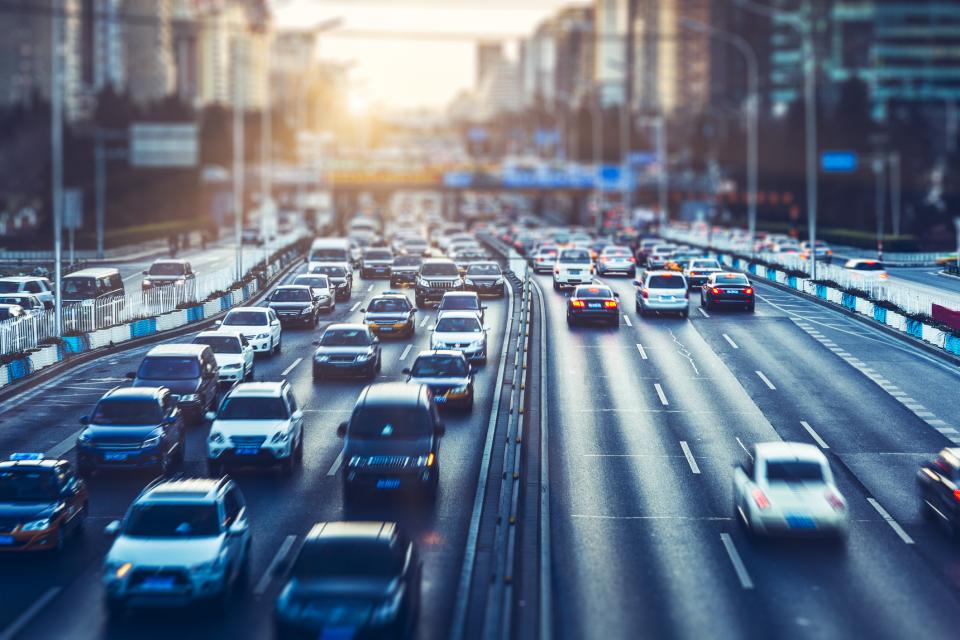 Cars on the freeway